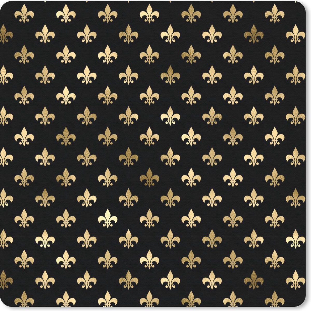 Muismat 20x20 cm - Mousepad Patronen - Kroon - Goud - Muismatten