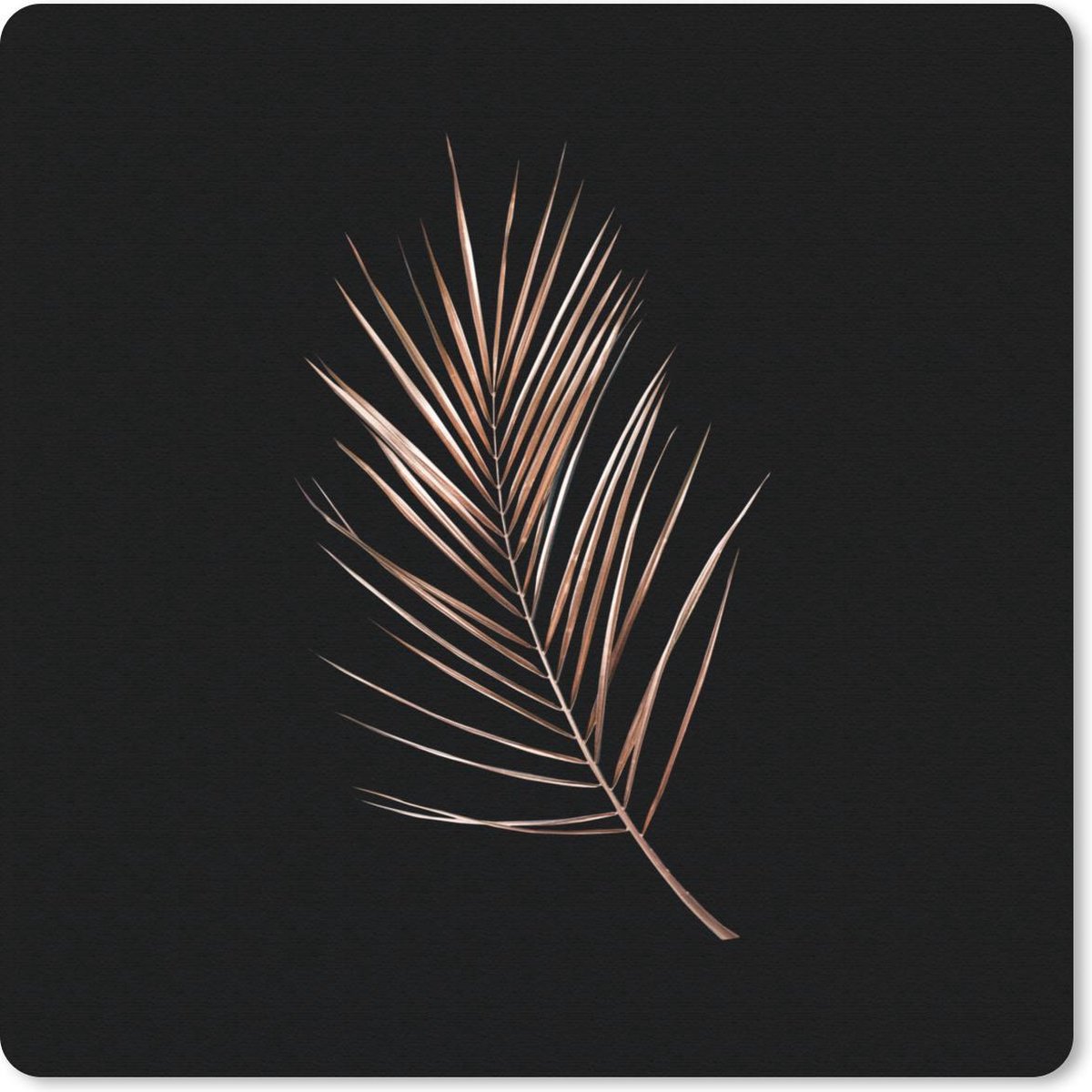 Muismat 30x30 cm - Mousepad Goud - Tak - Blad - Muismatten