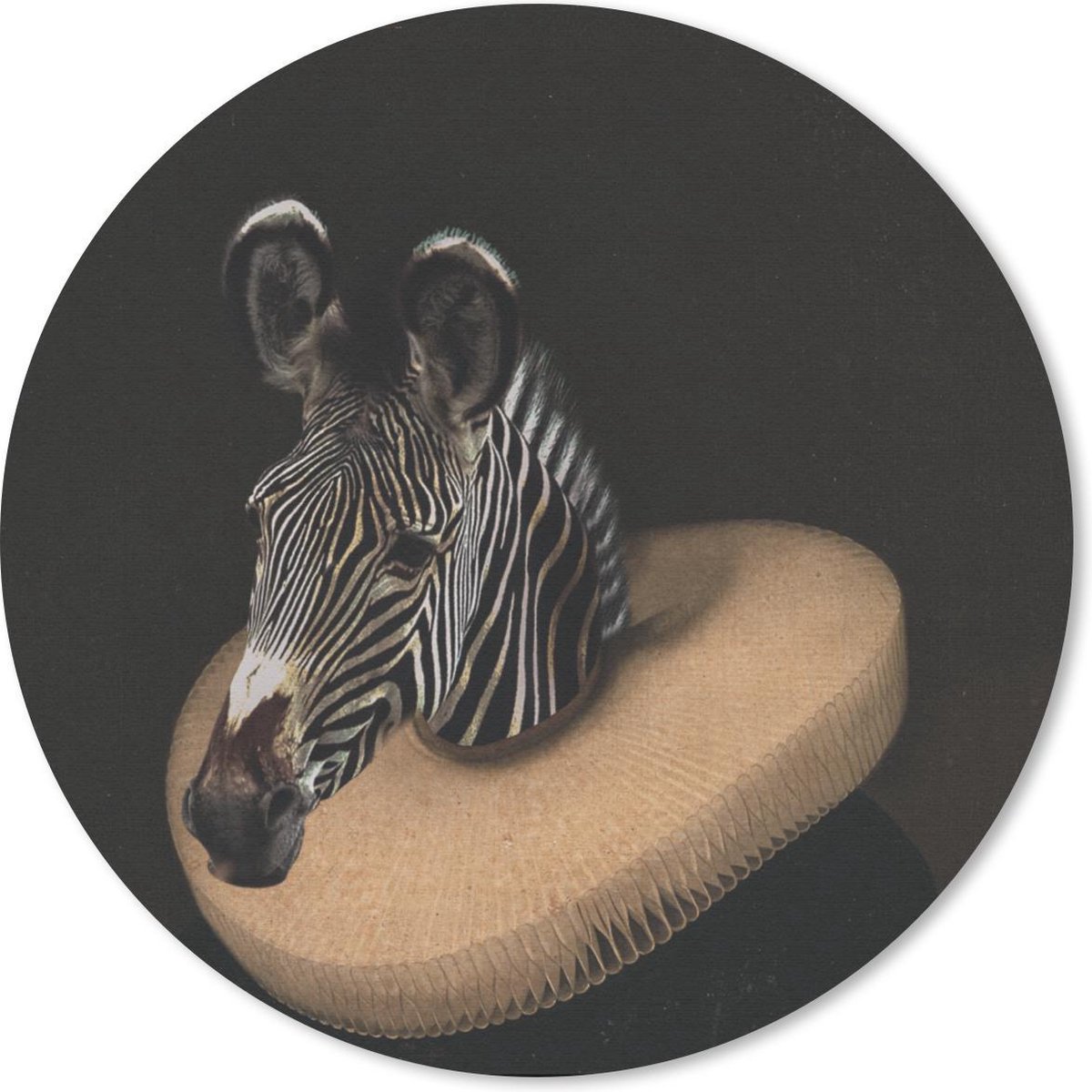 Muismat rond 30x30 cm - Mousepad Zebra - Kunst - Kleding - Ronde muismatten