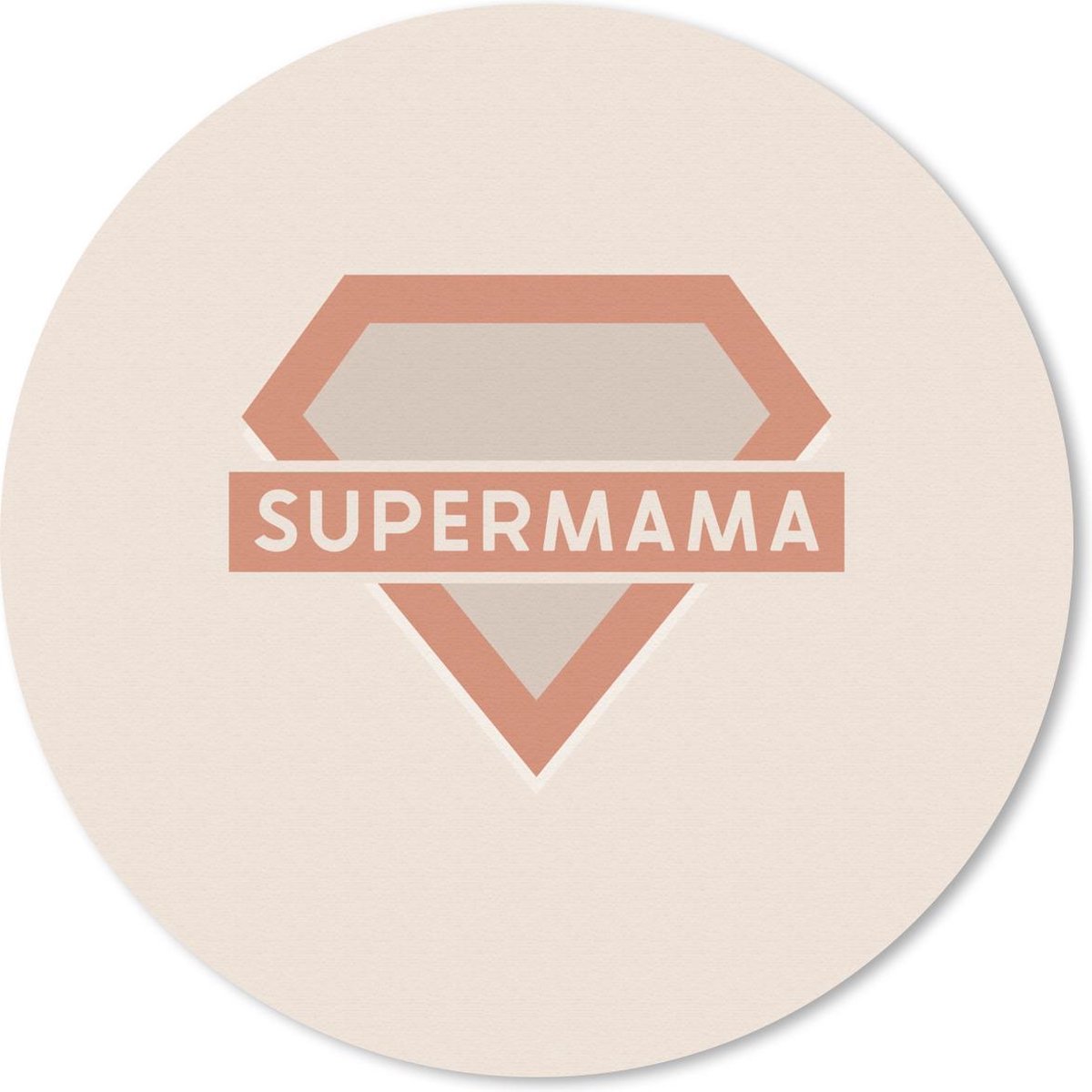 Muismat rond 20x20 cm - Mousepad Supermama - Spreuken - Quotes - Mama - Ronde muismatten