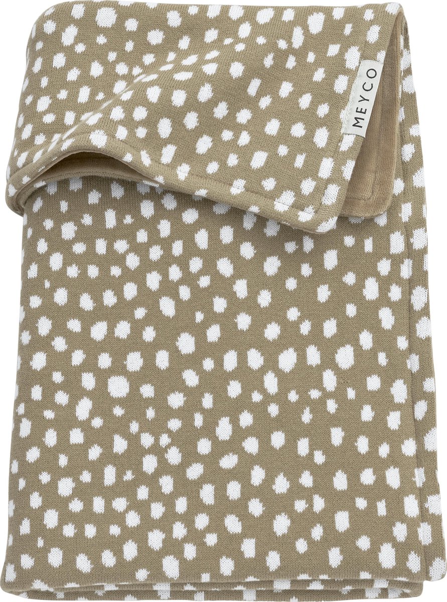 Meyco Baby Cheetah velvet ledikant deken - taupe - 100x150cm - 2.0 TOG