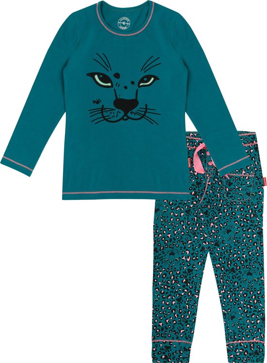 Claesens's Pyjama-Groene Panther Pint- 152-158 | bol.com