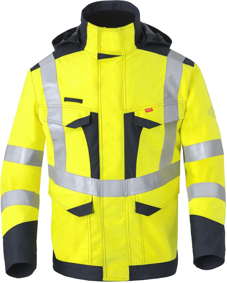 Havep 50248 Parka Fluo Geel/Marine maat S