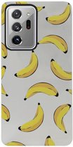 ADEL Siliconen Back Cover Softcase Hoesje Geschikt voor Samsung Galaxy Note 20 Ultra - Bananen Geel