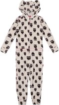 Claesen's Meisjes Velvet Onesie- Uilen Print- Maat 104-110