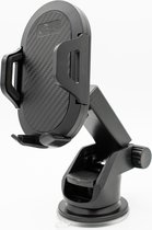 Stevige telefoonhouder auto zuignap - 360° - Raam en dashboard - Universeel - Zwart - Cadeautip