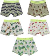 Claesen's Jongens 5-pack Boxershort- Multicolor Groen- Maat 104-110