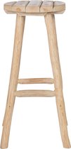 J-Line Barkurk Rond Eik Hout Naturel