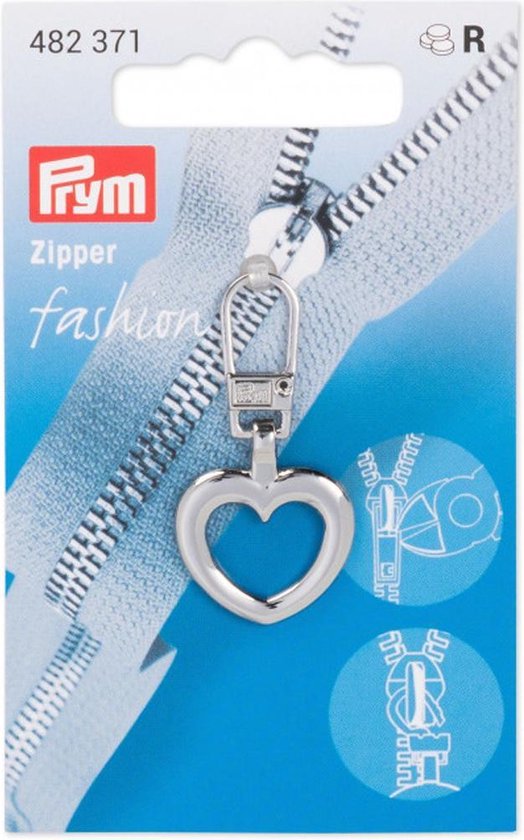 Prym Fashion Zipper Hart Zilverkleurig
