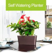 zelfwaterende bloempot - bloempot met waterreservoir - kunststof bloempot - 40X15X18 CM - bloembak met waterreservoir - Bloempot coffee