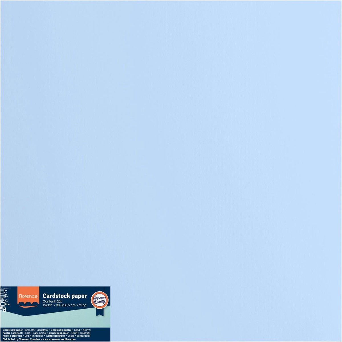 Florence Karton - Water - 305x305mm - Gladde textuur - 216g