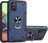 Voor Samsung Galaxy A71 PC + TPU-beschermhoes met 360 graden draaibare ringhouder (koningsblauw)