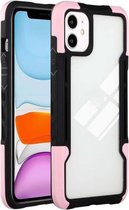 TPU + pc + acryl 3 in 1 schokbestendige beschermhoes voor iPhone 13 (roze)