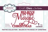 Creative Expressions Kerst - 'Believe In The Magic Of Christmas' - 3,4cm x 6,8cm