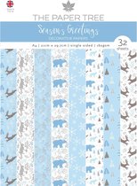 The Paper Tree AchtergRond papier - Season's Greetings - 32 vellen - A4