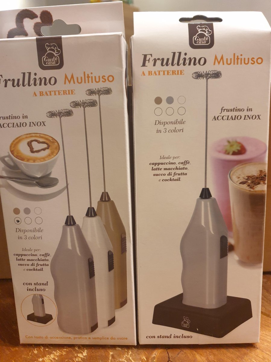 FULLINO Frullino Melkopschuimer inclusief houder standaard