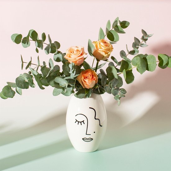 Vase visage abstrait visage - Sass & Belle | bol