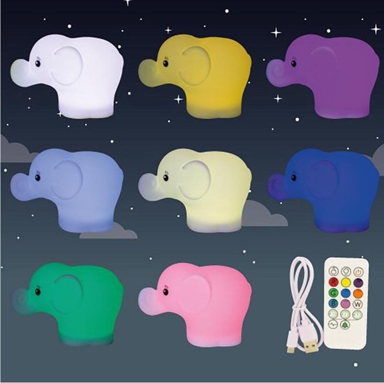 Simply for Kids - Nachtlamp Silicone Olifant van Simply for Kids — afbeelding 4