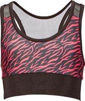 Papillon Sporttop Dans Meisjes Polyester/elastaan Roze/zwart Mt 128