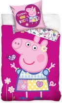 Peppa Pig Pretty Dress Dekbedovertrek - Eenpersoons - 140x200 cm - Roze