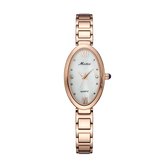 Longbo - Meibin - Dames Horloge - Rosé/Wit - Ovaal - 21.5*34mm