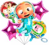 Cocomelon Kinderen Verjaardag Decoratie Folie Ballon Cartoon Watermeloen Helium Ballon Set Party Ballonnen Baby Speelgoed