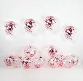 20 Confetti Ballonnen - Baby Roze - papieren Confetti - 40 cm - Latex - Huwelijk - Verjaardag - Feest/Party -