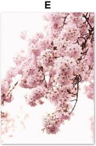 Cherry Pink Blossoms Sunset Print Poster Wall Art Kunst Canvas Printing Op Papier Living Decoratie 50X70cm Multi-color
