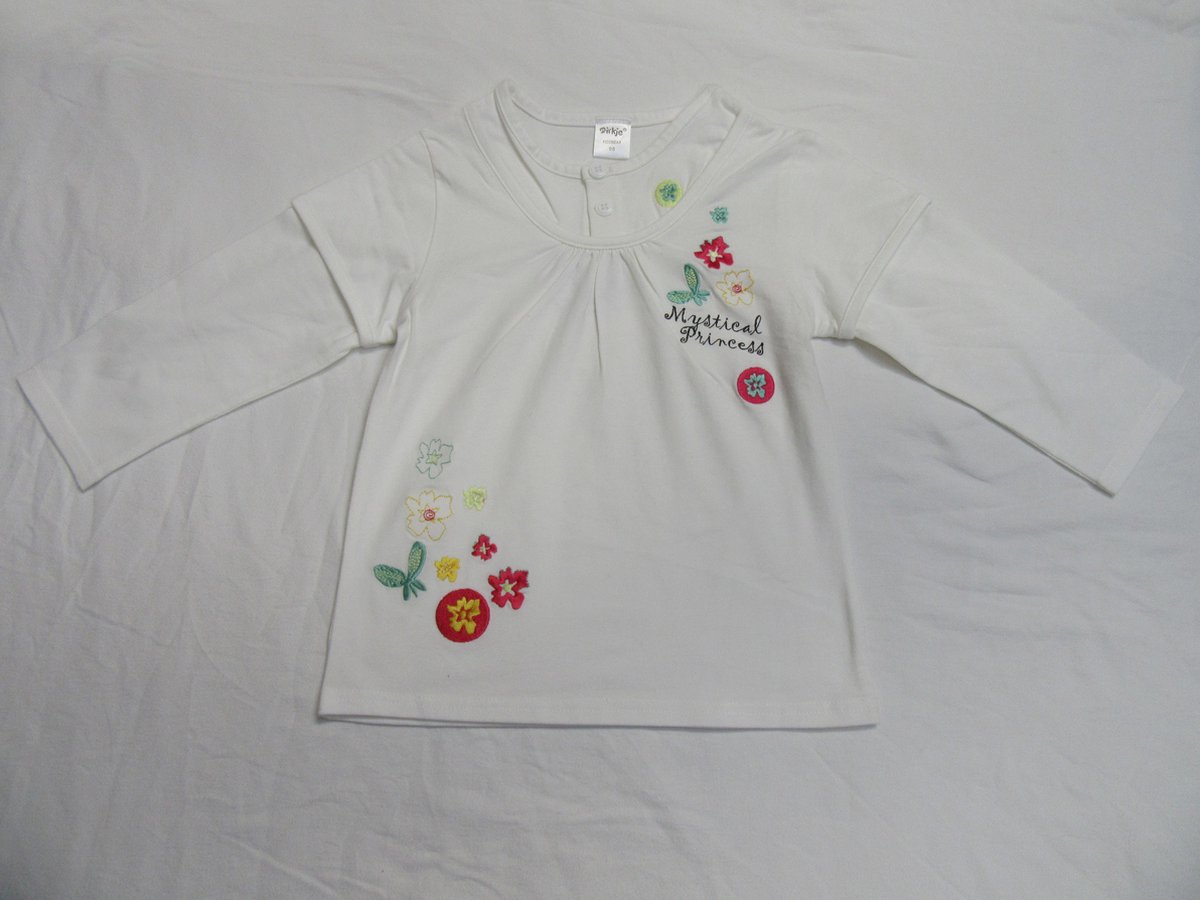 Dirkje , meisje, t-shirt lange mouw , creme ,mystical Princess , 98 - 3 jaar
