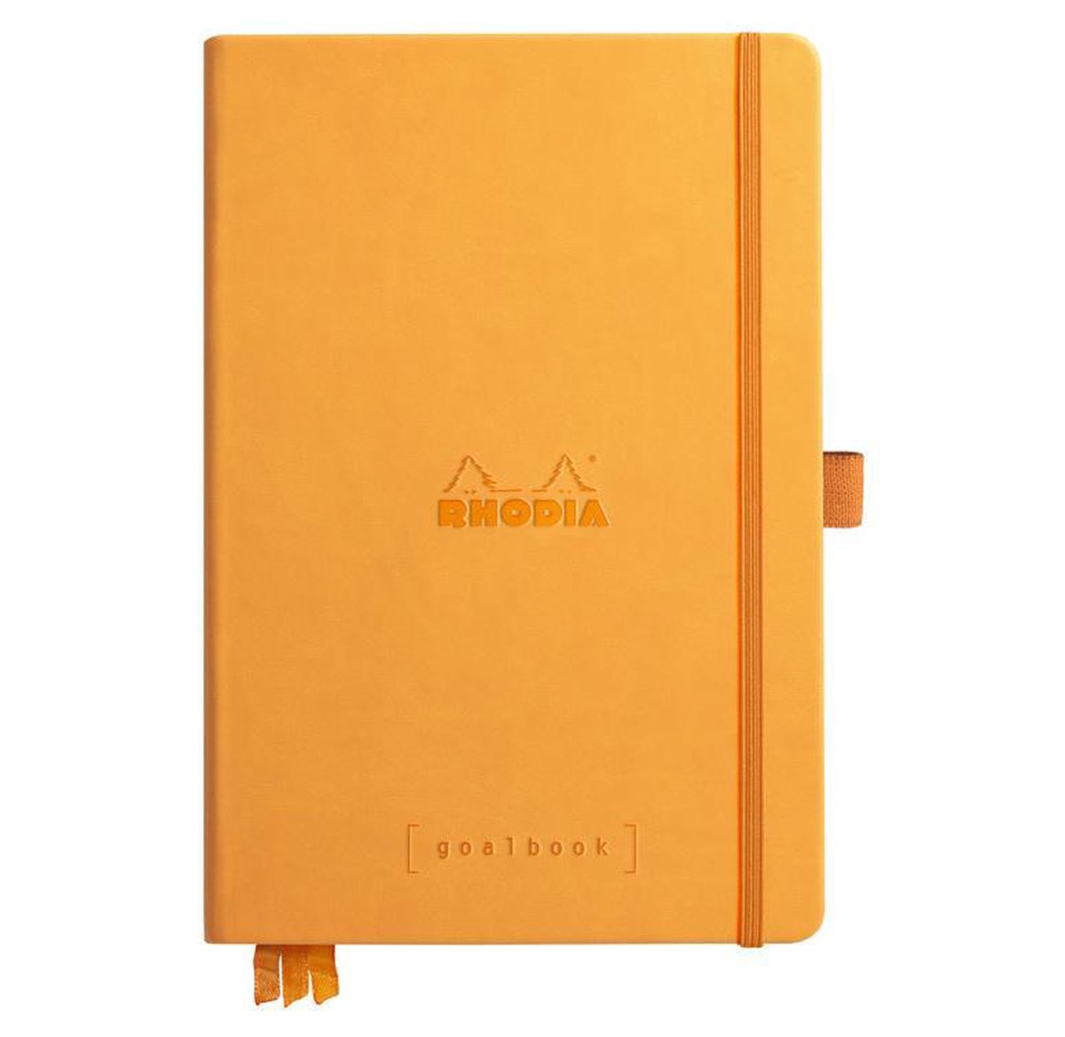Goalboek hardcover - Oranje - Dotted Ivoor papier - A5 - 90 gram - Rhodia - 224 vellen