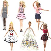 Dolldreams | Poppenkleding set - 7x outfit voor modepop met jurken, rok en shirt