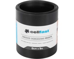 Cellfast - Rechte tuinrand 15cm x 9m - zwart