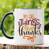 In all things give thanks Mok Customized Mok Mok Cadeau Gift for Friends Wit Mok