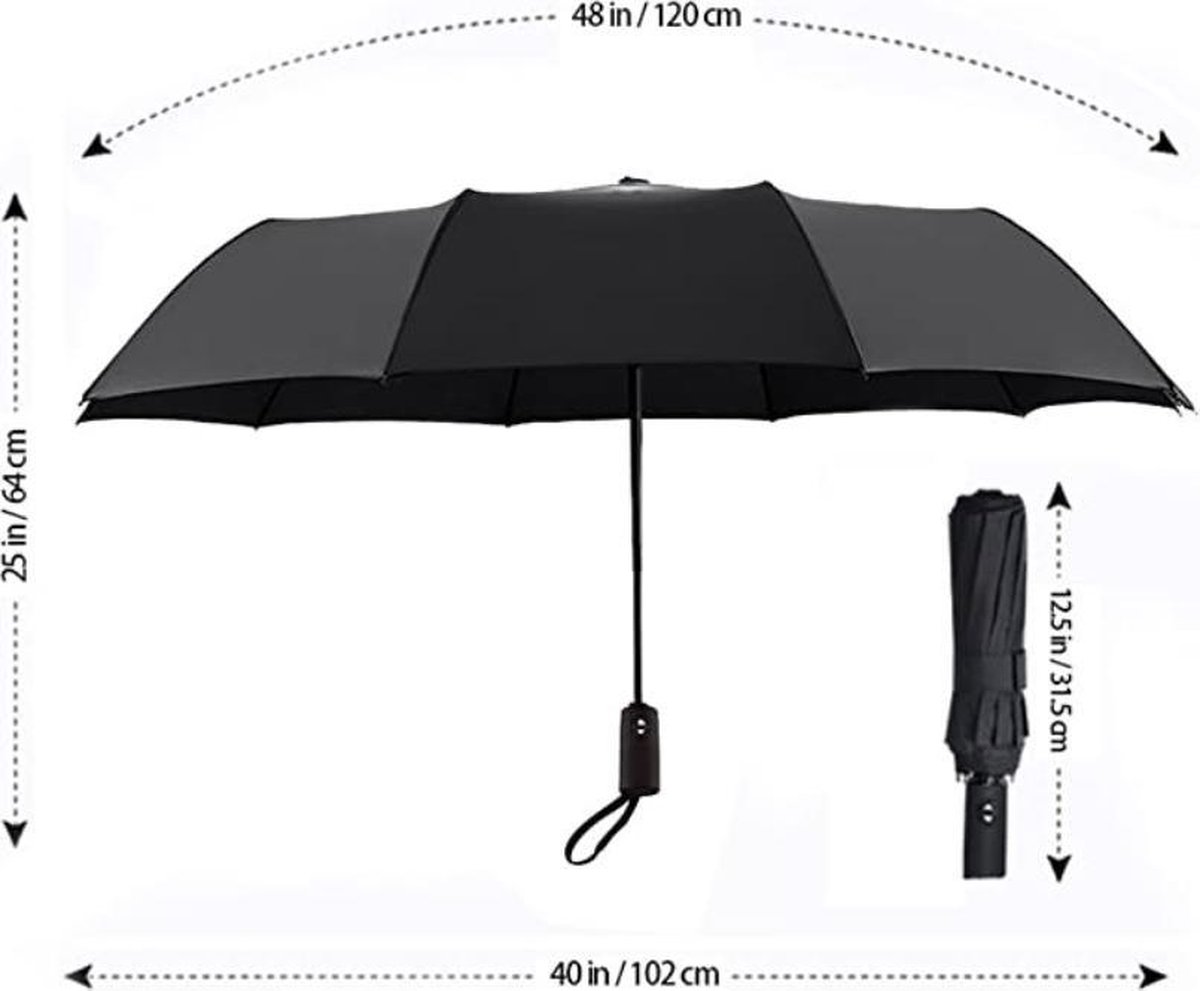 Parapluie tempête, Automatique, Ø 102 cm, À partir de 25 pièces