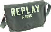 Replay Schoudertas Met Overslagklep – 42x34x14cm - Groen