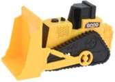 bouwvoertuig bulldozer 12 cm geel