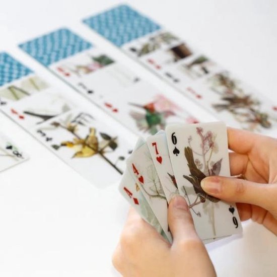 Thumbnail van een extra afbeelding van het spel 3D-speelkaarten vogels 62 x 88 mm papier 54-delig