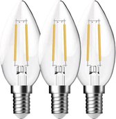 Ledlamp Kaars - set van 3 - E14 - 250 lm - helder