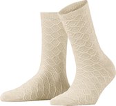 FALKE Argyle Wool Dames Sokken - Beige - Maat 35-38