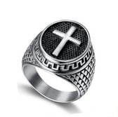 Stainless steel ring | Tygo | Ring met kruis| Heren ring | Dames ring | 16.3 mm