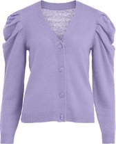 Vila VIMARIE V-NECK  PUFF KNIT CARDIGAN Lavender Dames Vest - Maat XS