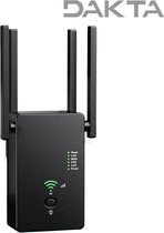 Dakta® Wifi versterker | 1200 Mbps | Wifi repeater | 2.4G | Wifi versterker stopcontact | 5G | Stopcontact | Zwart