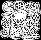 The Crafter's Workshop Stencil - 15,2x15,2cm - Circle Jumble