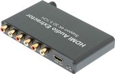 NÖRDIC SGM-171 HDMI audio extractor HDMI naar HDMI - 6xRCA-uitgang - Zwart