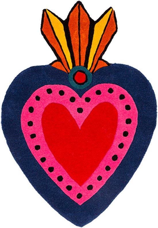 Kitsch Kitchen vloerkleed Milagro Heart Hart Blauw