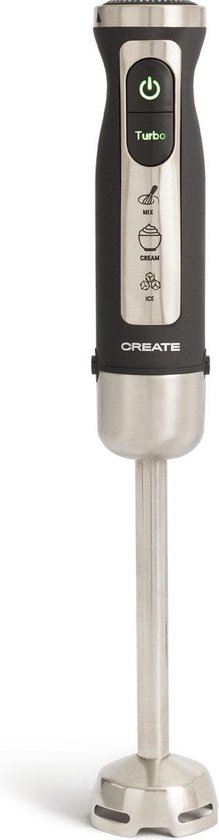 CREATE FULLMIX RETRO/Hand Blender Off White Mixing and Mixing 6 Speed Measuring Cup 600 ml BPA Free 500 ml 1000 W