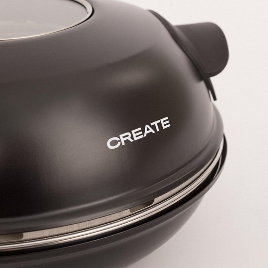 CREATE PIZZA MAKER - Elektrische Stenen Pizzaoven - Regelbare Thermostaat - Campings en Caravans - Ø31 cm - Zwart — afbeelding 4