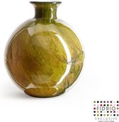 Design vaas Bolvase - Fidrio URBAN GREEN - glas, mondgeblazen bloemenvaas - diameter 19 cm