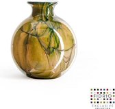 Design vaas Bolvase - Fidrio URBAN GREEN - glas, mondgeblazen bloemenvaas - diameter 11 cm