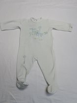petit bateau , unie , pyjama , velour, licht groen , par ici .... , 6 maand 67